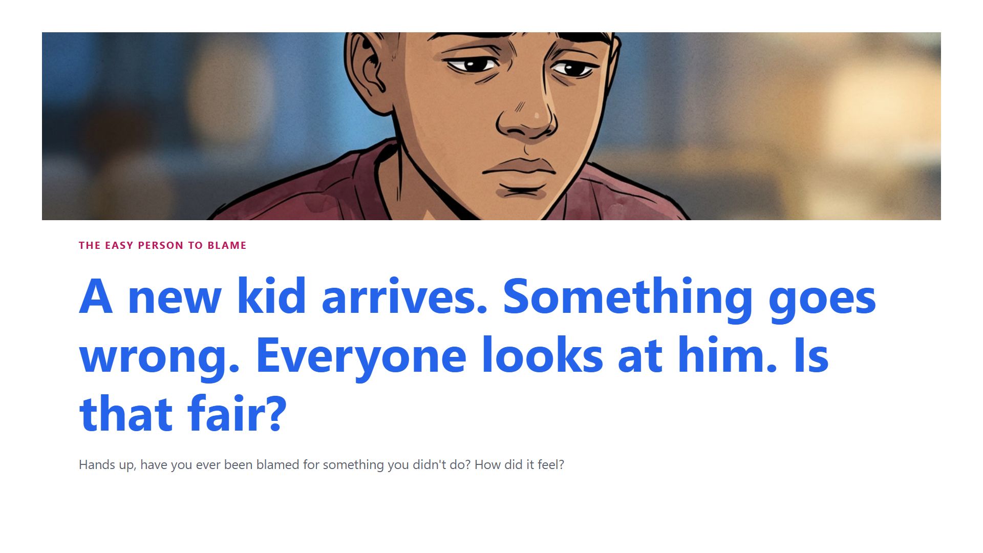 The easy person to blame