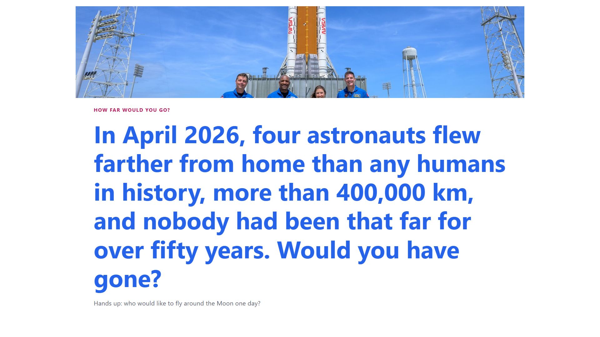 How far would you go?
